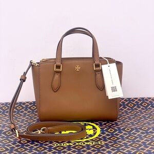 TORY BURCH EMERSON MINI NWT
TOP ZIP TOTE LEATHER
CROSSBODY SATCHEL